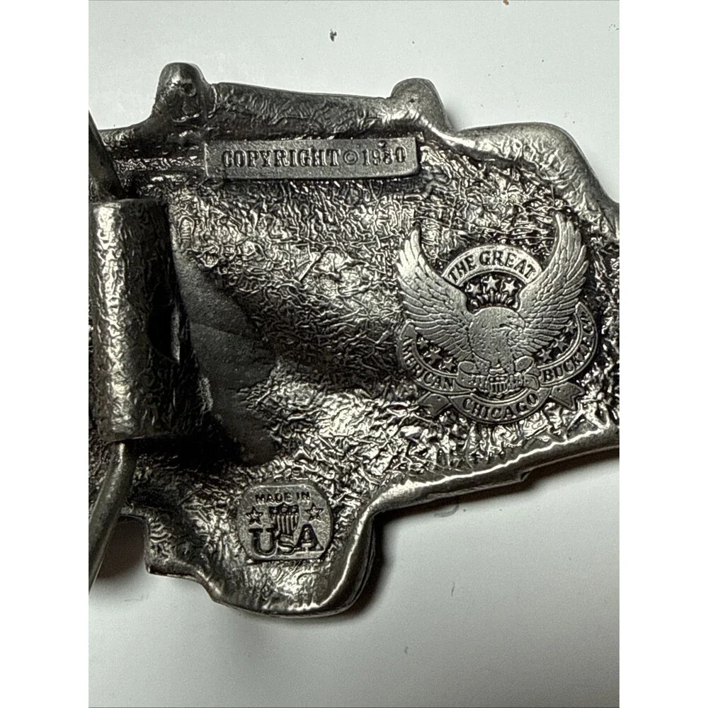 1980 American Buckle Co. Chicago Chevy Task Force/Holmes Twin Boom Wrecker Brass